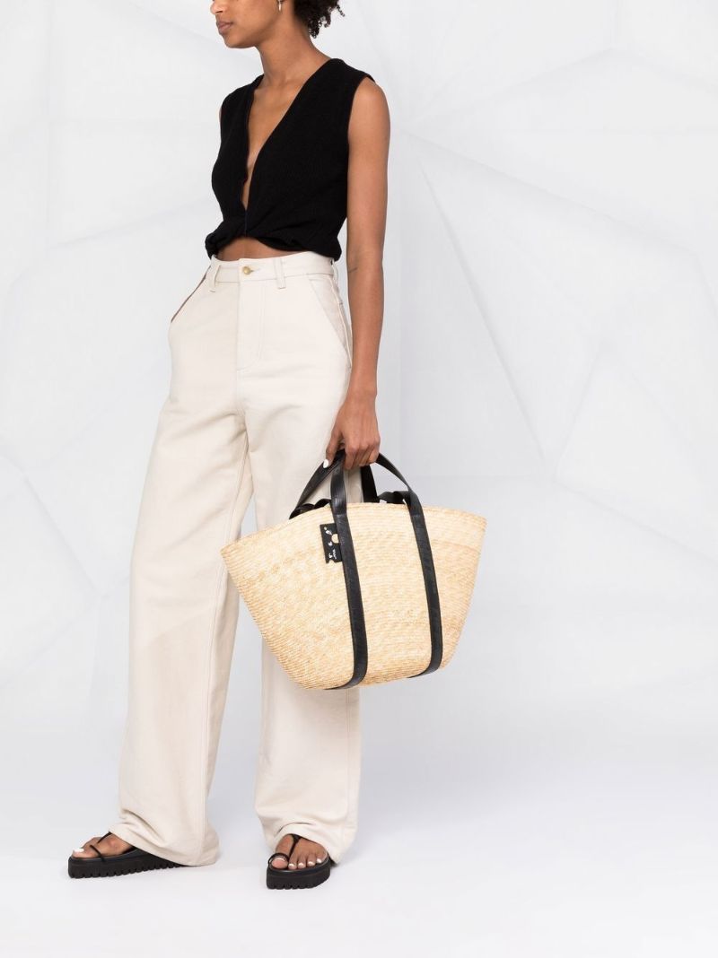 Neutral Raffia Tote Bag