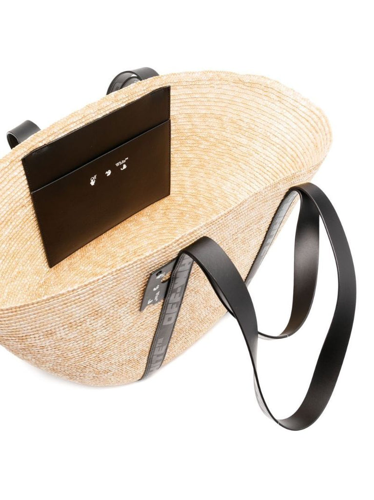 Neutral Raffia Tote Bag
