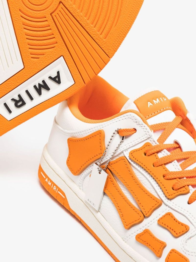 White Skel-top Low Leather Sneakers