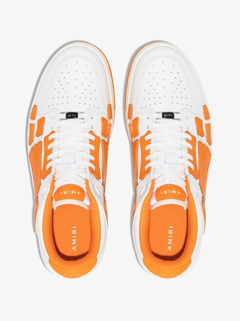 White Skel-top Low Leather Sneakers