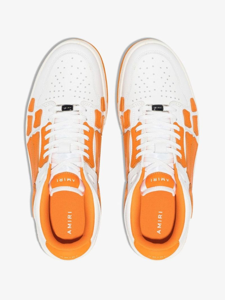White Skel-top Low Leather Sneakers