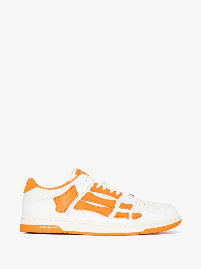 White Skel-top Low Leather Sneakers