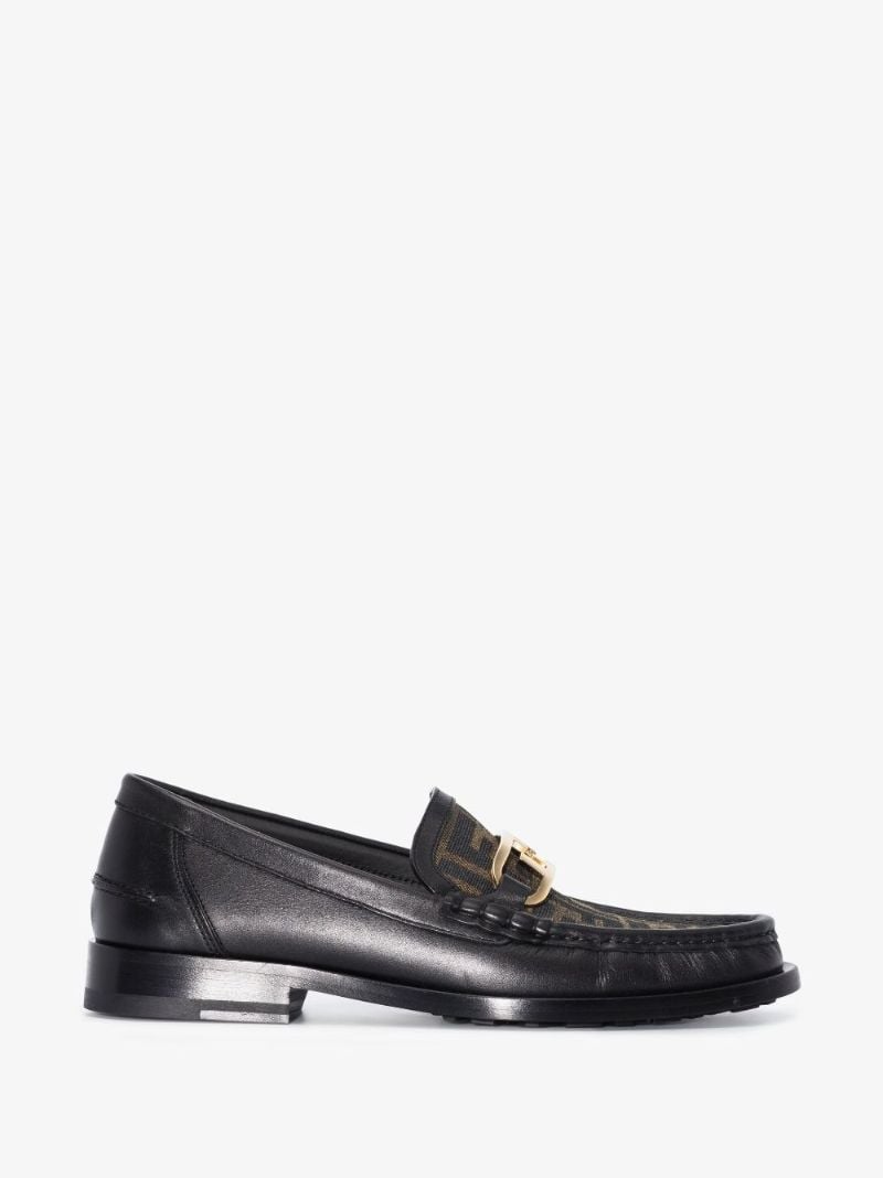 Black Fendi OÃ¢â_x0082_¬â_x0084_¢lock Leather Loafers