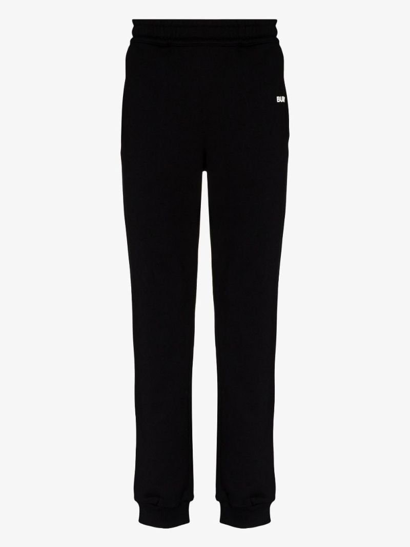 Black Logo Cotton Track Pants