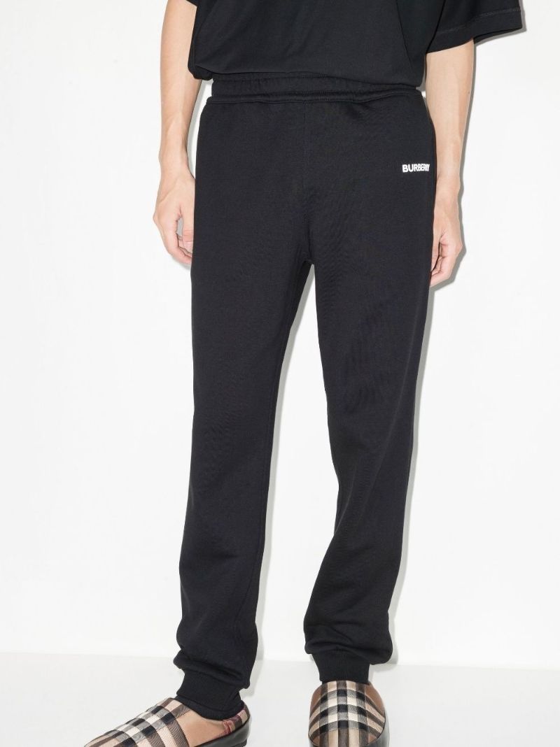 Black Logo Cotton Track Pants