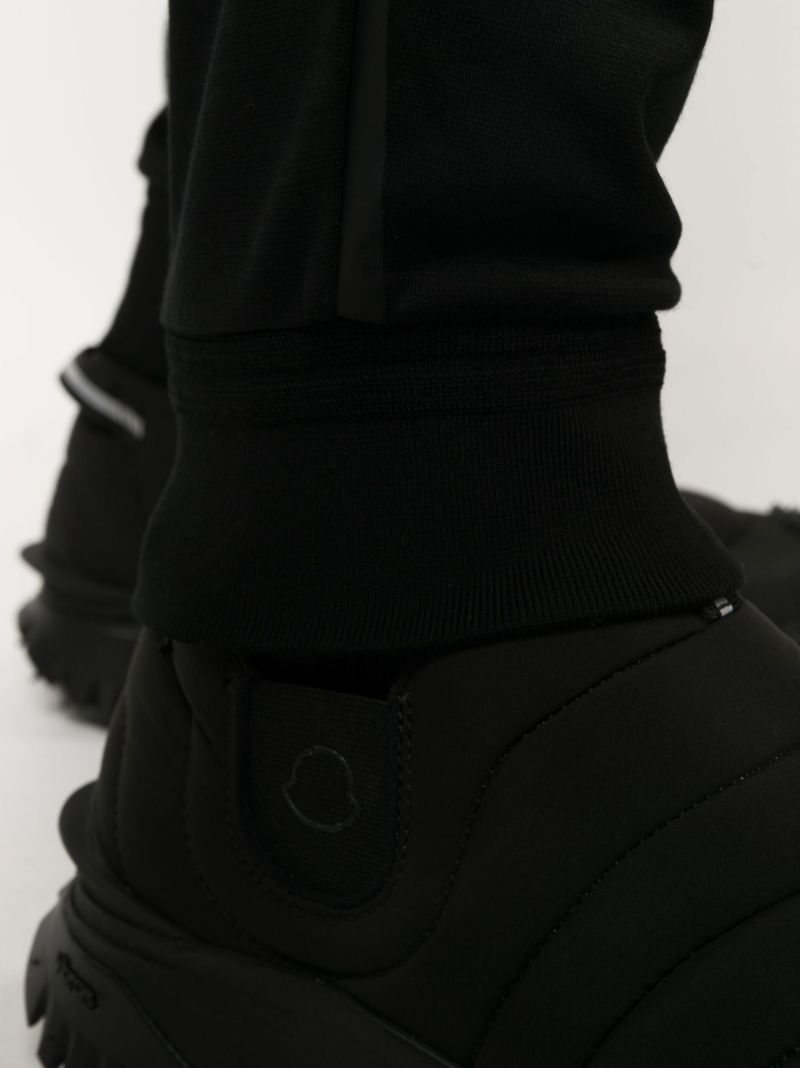 Black Techmerino Wool Track Pants