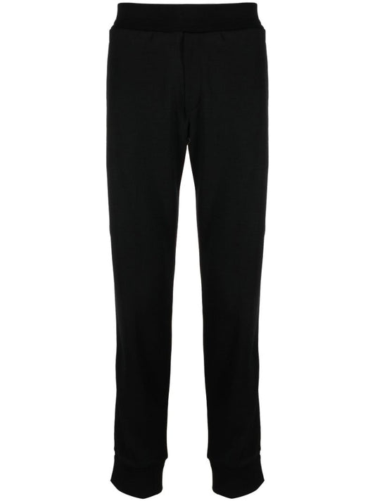 Black Techmerino Wool Track Pants