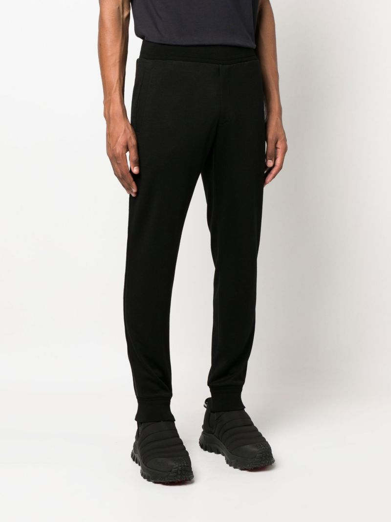 Black Techmerino Wool Track Pants