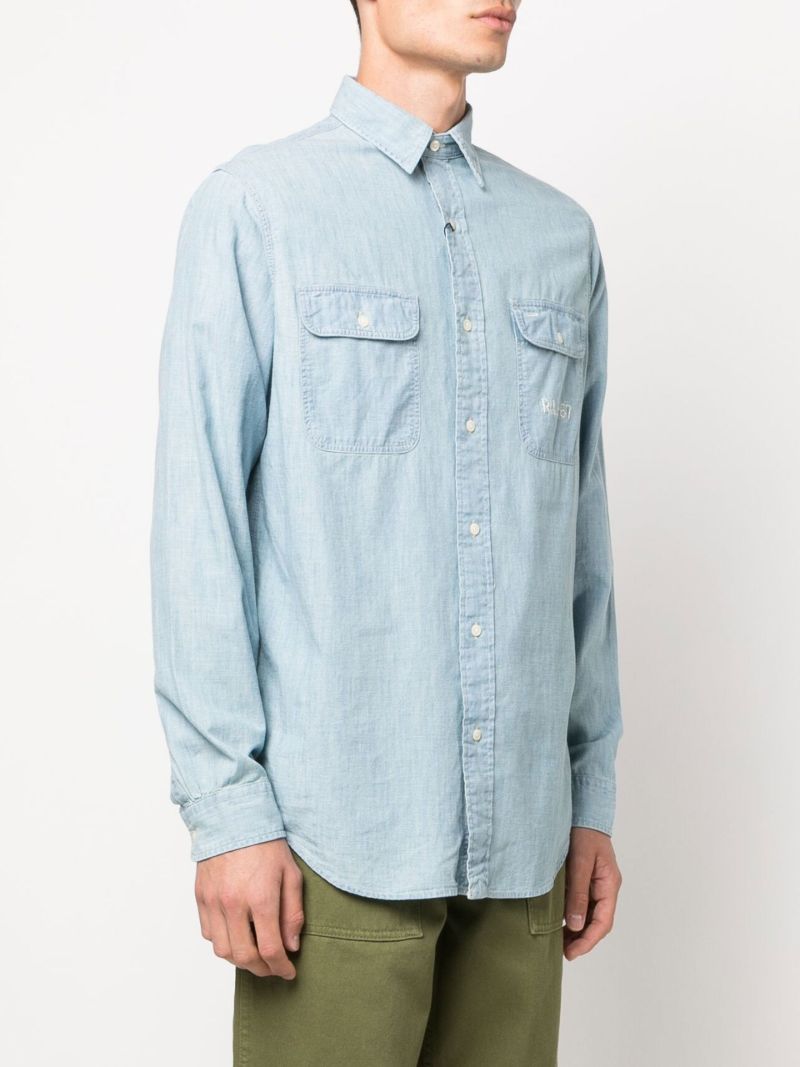 Blue Americana Flag Denim Shirt