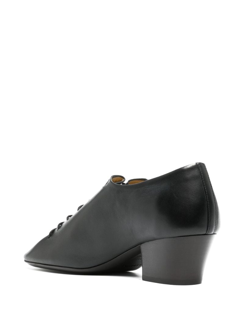 Black Lace-up Leather Derby Shoes