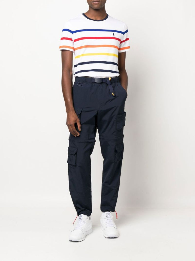 White Striped Cotton T-shirt