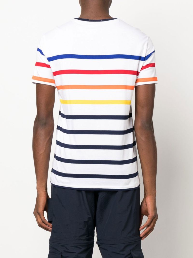 White Striped Cotton T-shirt