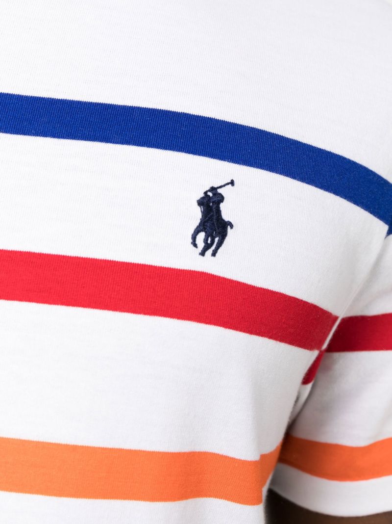 White Striped Cotton T-shirt