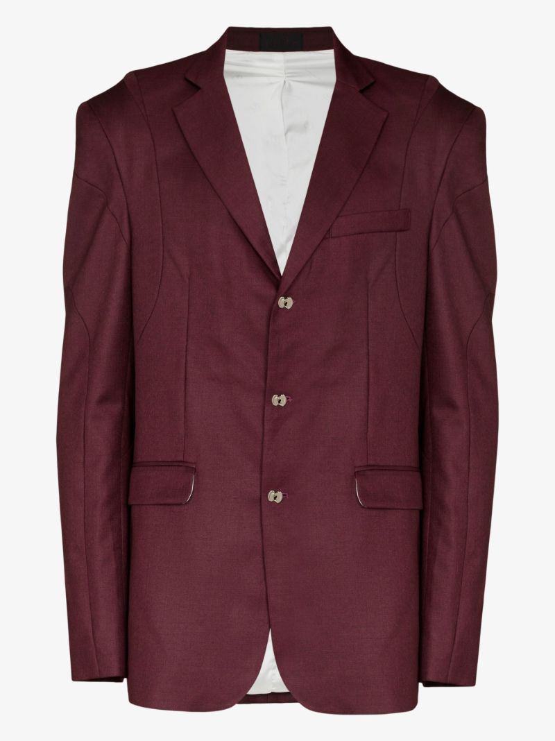 Red Single-breasted Blazer