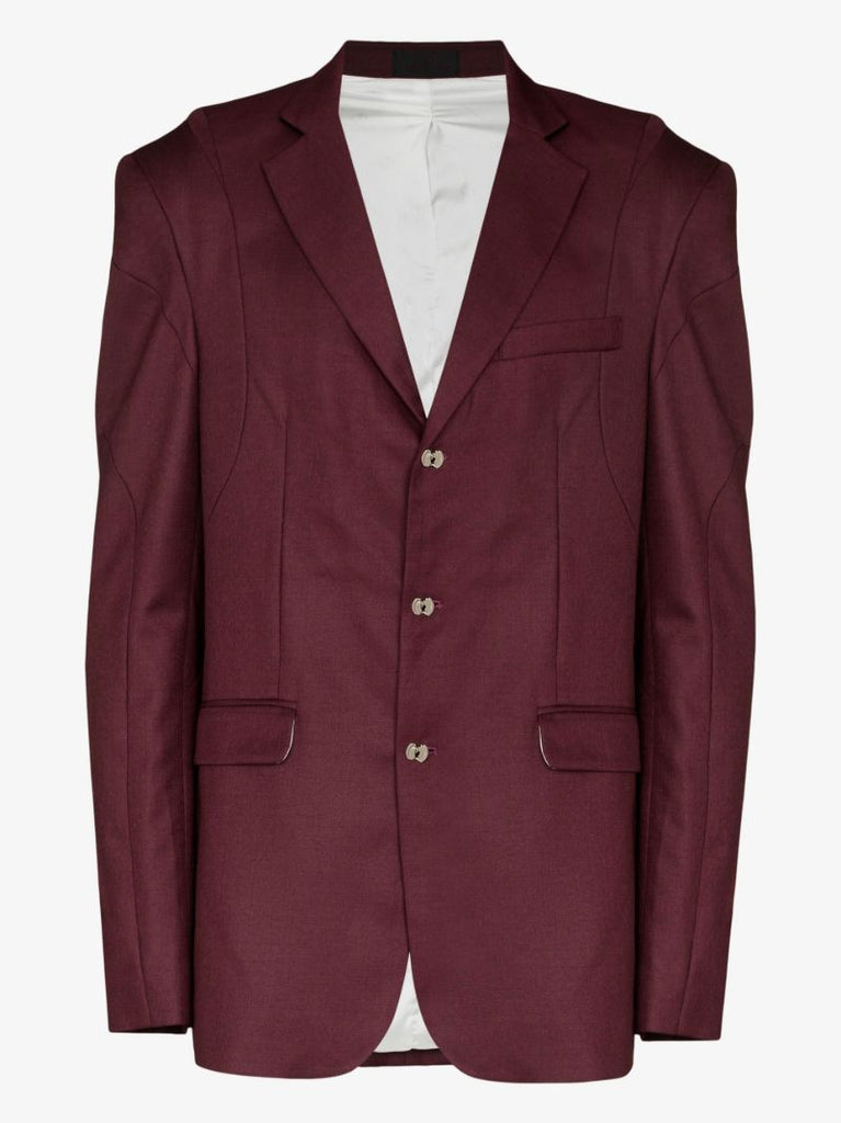 Red Single-breasted Blazer