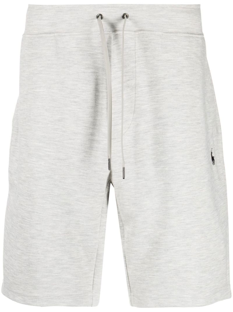 Grey Drawstring Thigh-length  Track Shorts