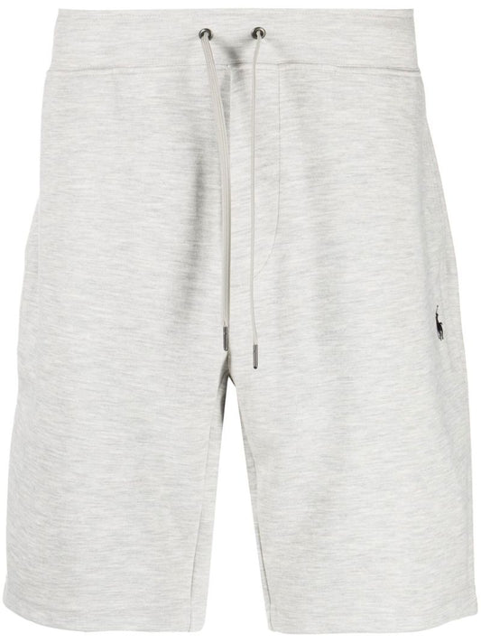 Grey Drawstring Thigh-length  Track Shorts