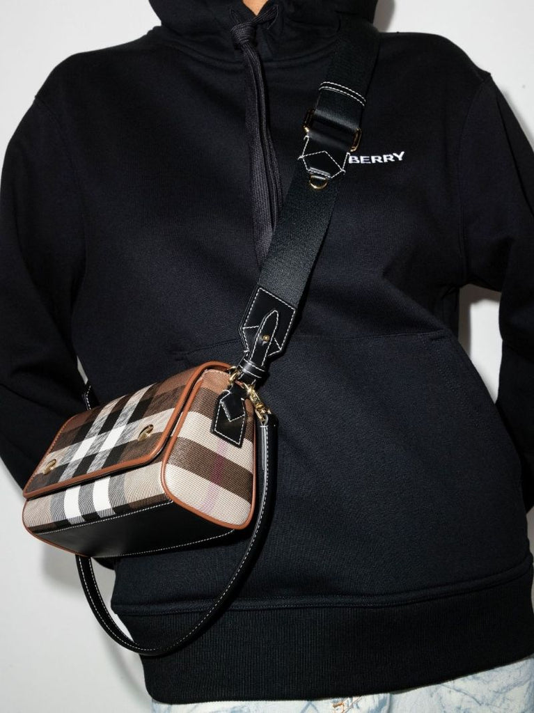 Brown House Check Canvas Cross Body Bag