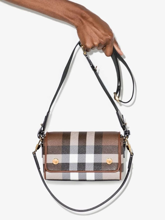 Brown House Check Canvas Cross Body Bag