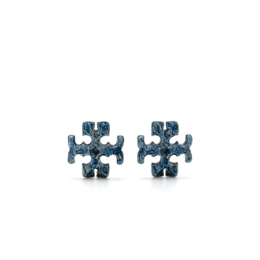 Silver-tone Roxanne Painted Stud Earrings