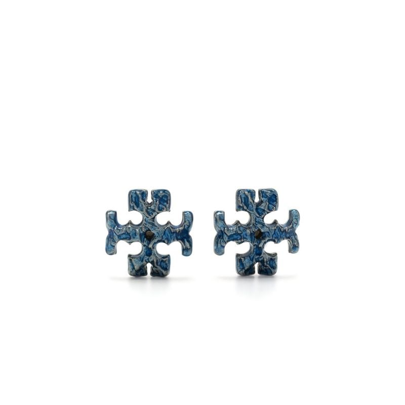 Silver-tone Roxanne Painted Stud Earrings