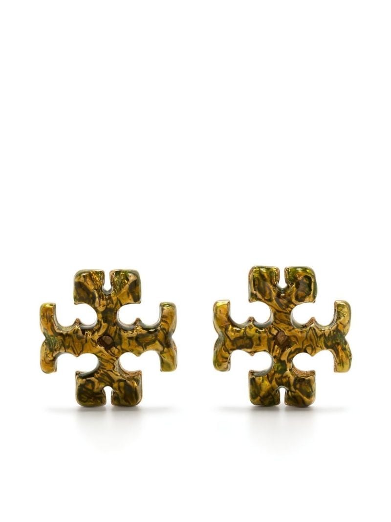 Gold-tone Roxanne Painted Stud Earrings