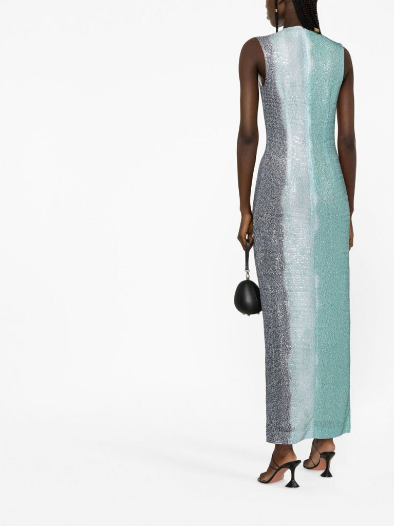 Green Mira OmbrÃ_x0083_Â© Sequin Maxi Dress