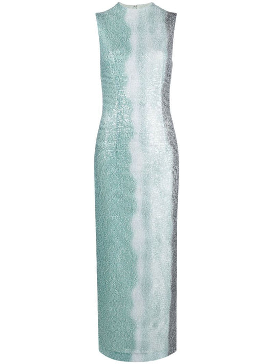Green Mira OmbrÃ_x0083_Â© Sequin Maxi Dress