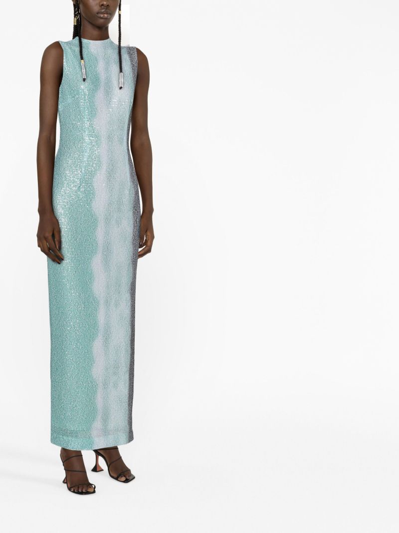 Green Mira OmbrÃ_x0083_Â© Sequin Maxi Dress