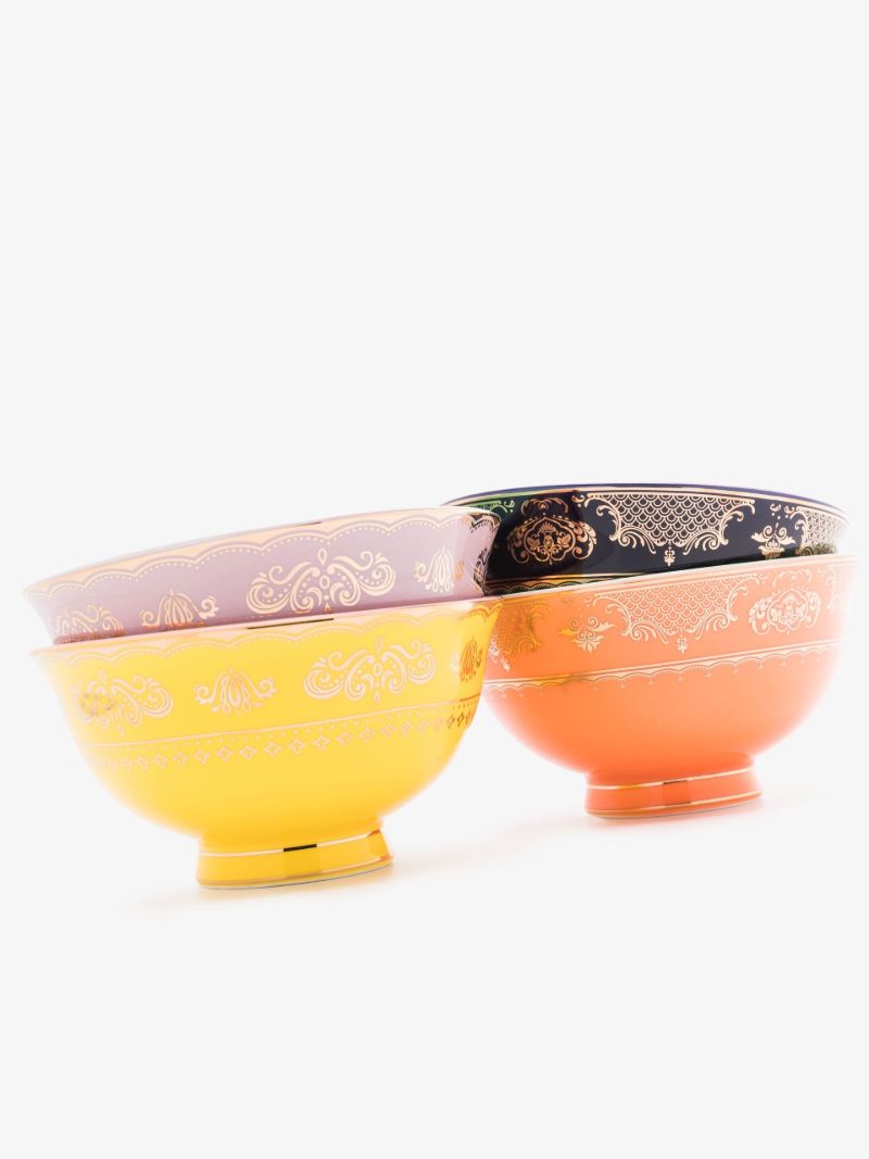 Multicolour Grandpa Porcelain Bowl Set