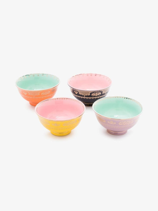Multicolour Grandpa Porcelain Bowl Set