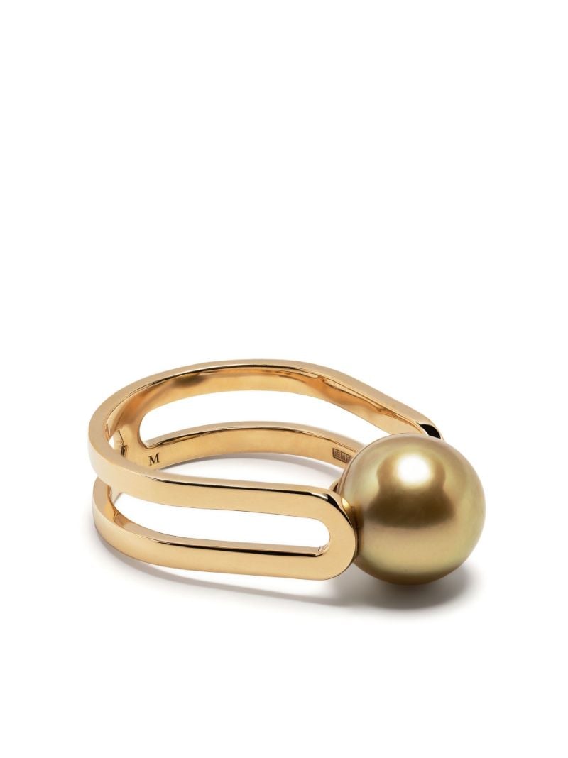 18k Yellow Gold Solitaire Ã_x0083_â_x0080_°treintes Pearl Ring
