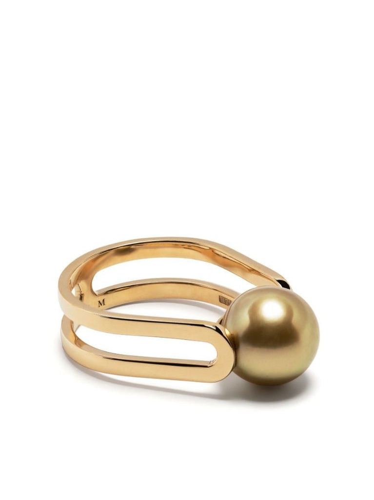 18k Yellow Gold Solitaire Ã_x0083_â_x0080_°treintes Pearl Ring