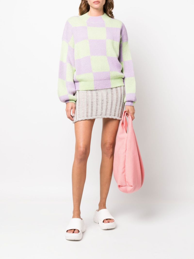 Purple Adonis Check Sweater