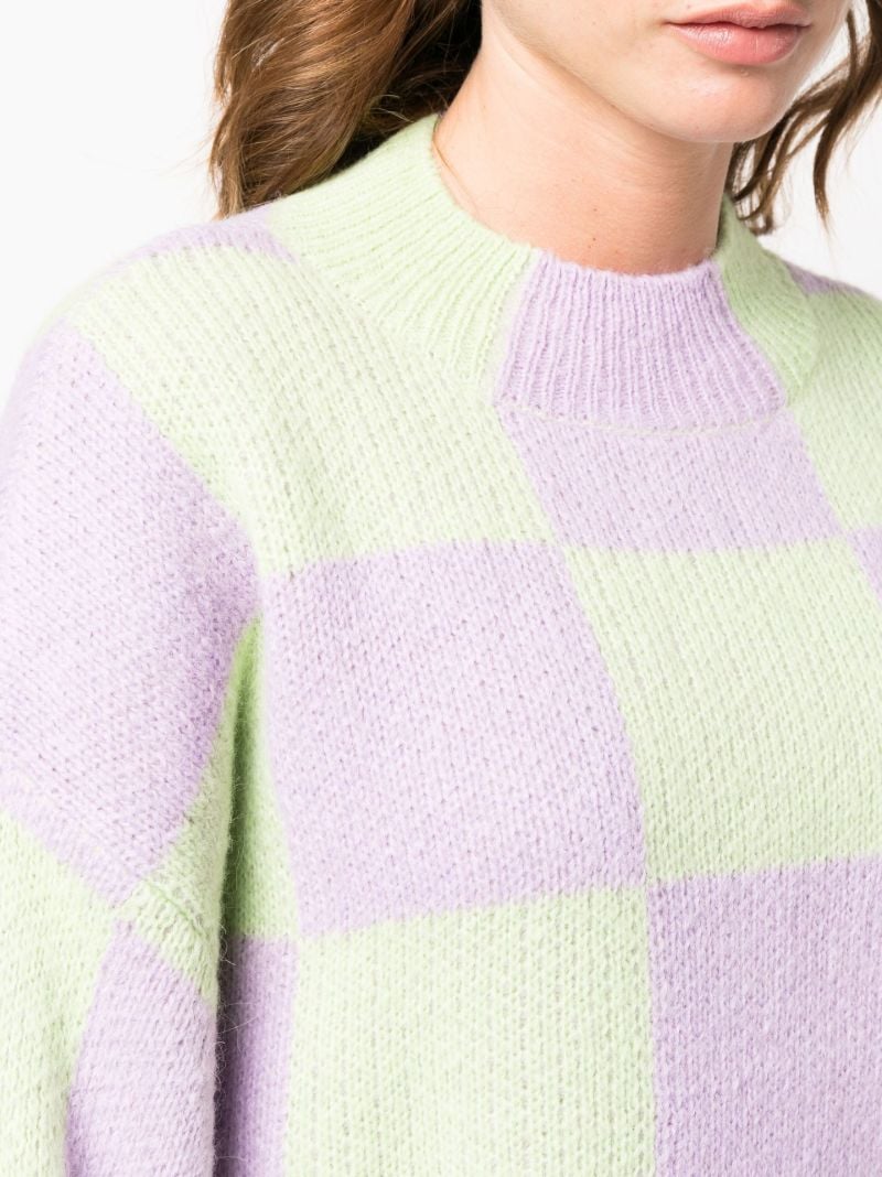 Purple Adonis Check Sweater