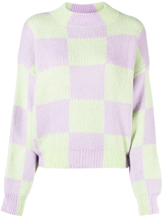 Purple Adonis Check Sweater