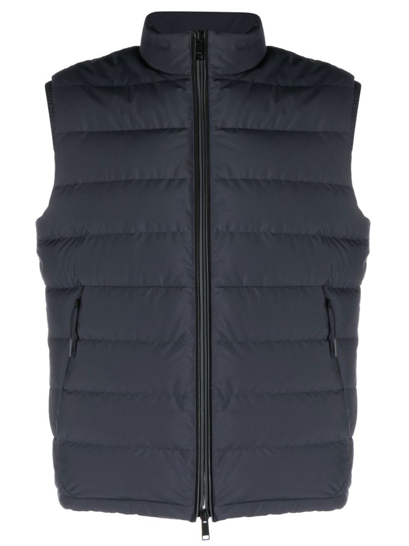 Blue Quilted Gilet