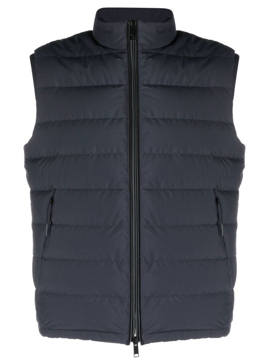 Blue Quilted Gilet