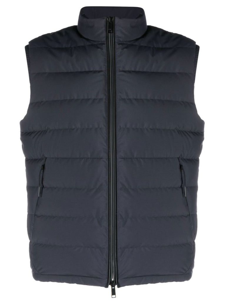 Blue Quilted Gilet
