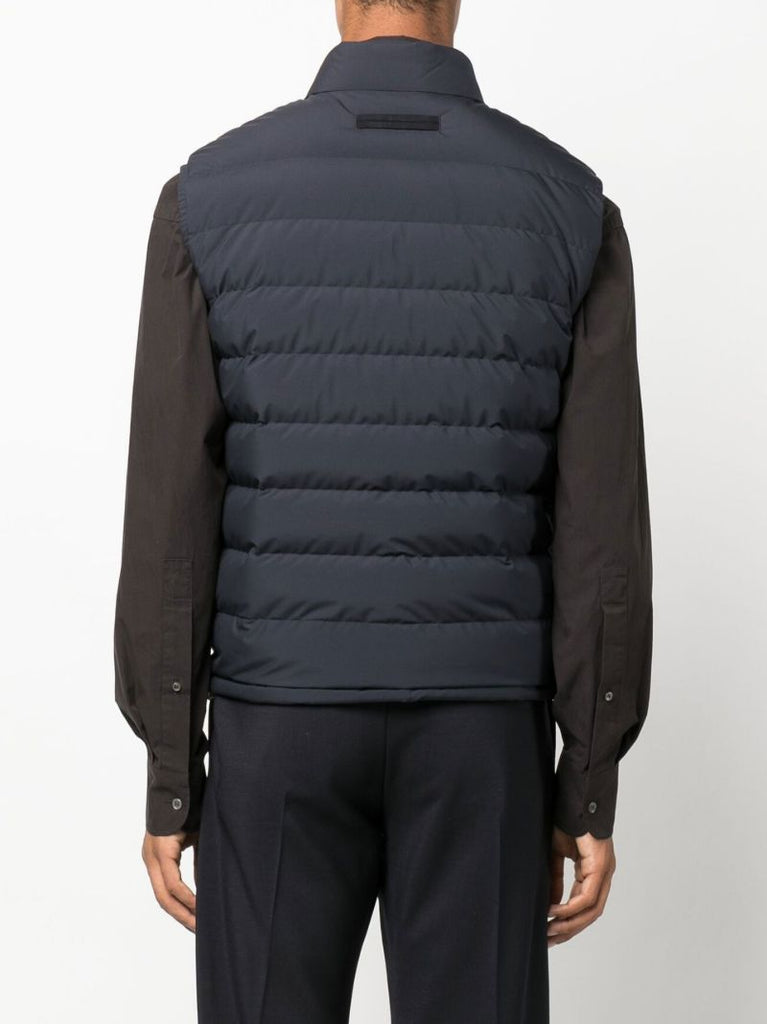 Blue Quilted Gilet