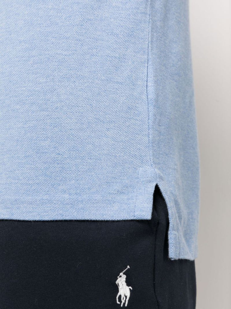Blue Logo Cotton Polo Shirt
