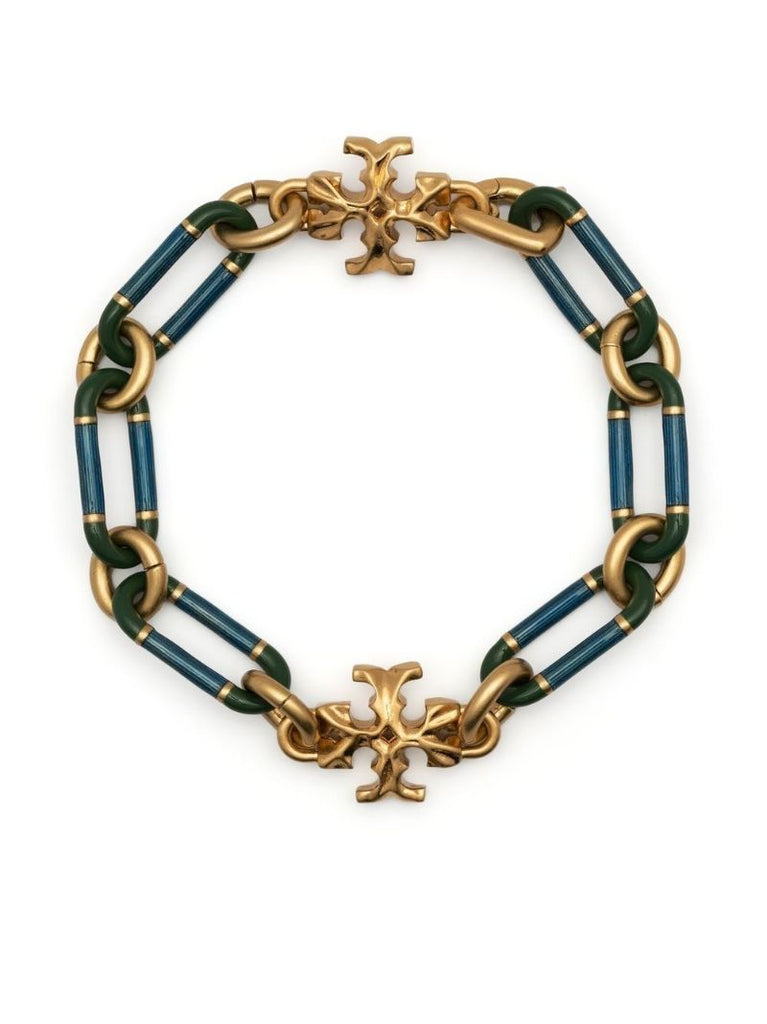 Gold-tone Roxanne Striped Chain Bracelet