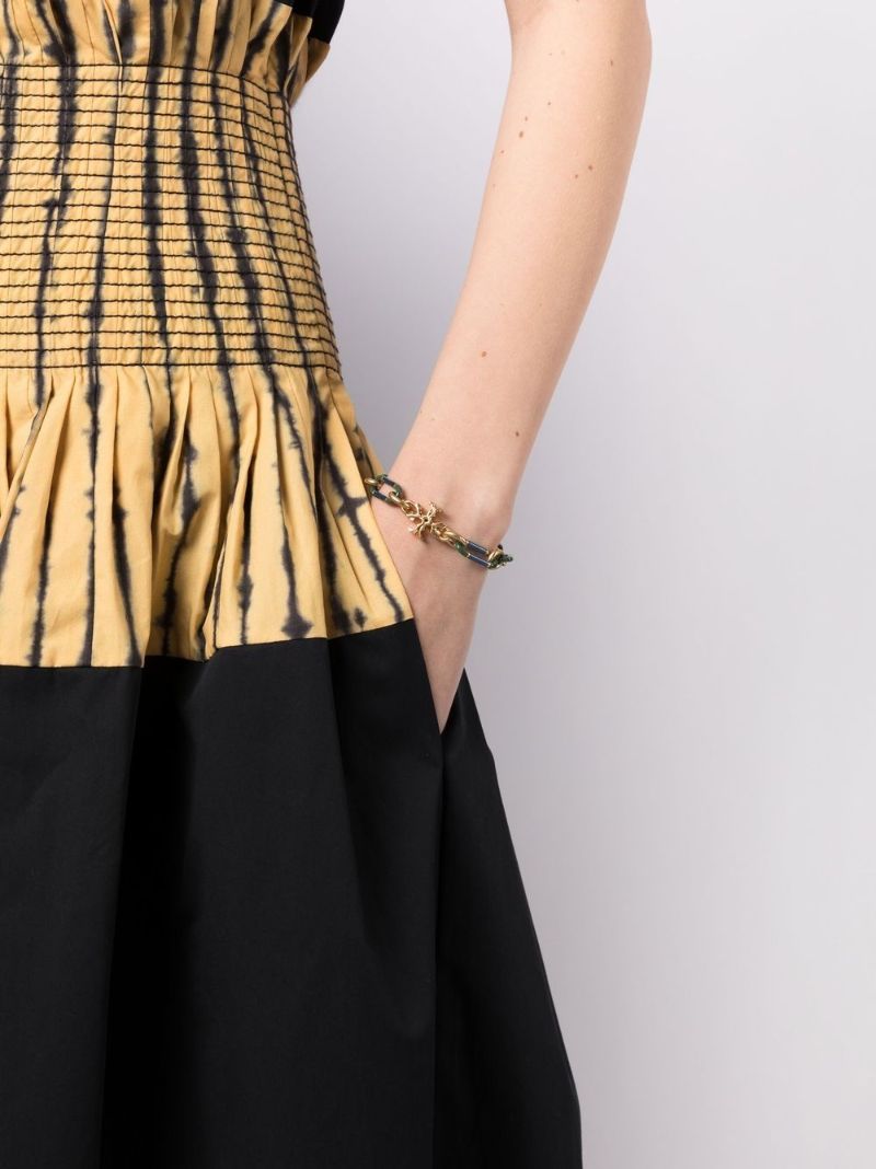 Gold-tone Roxanne Striped Chain Bracelet