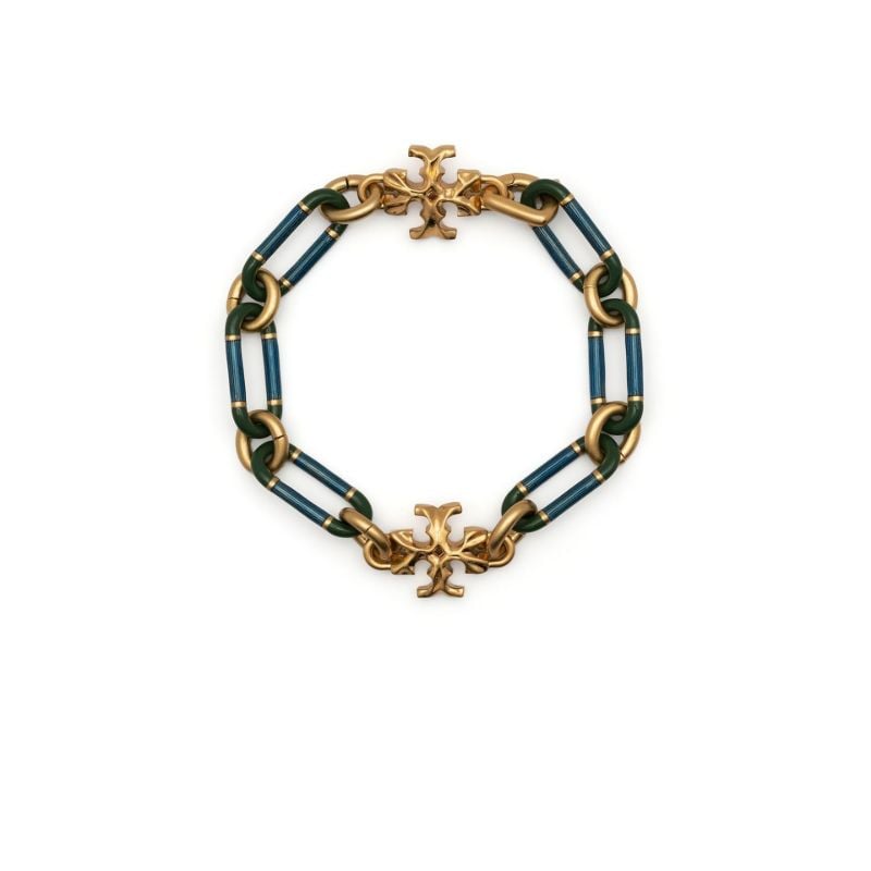 Gold-tone Roxanne Striped Chain Bracelet