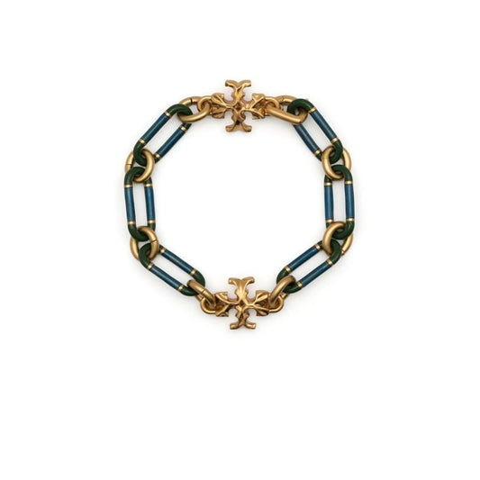 Gold-tone Roxanne Striped Chain Bracelet