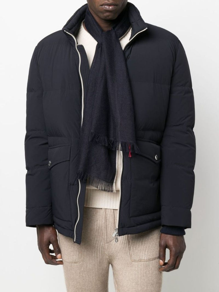Solid Border Fringed Scarf