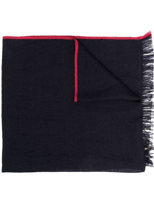 Solid Border Fringed Scarf