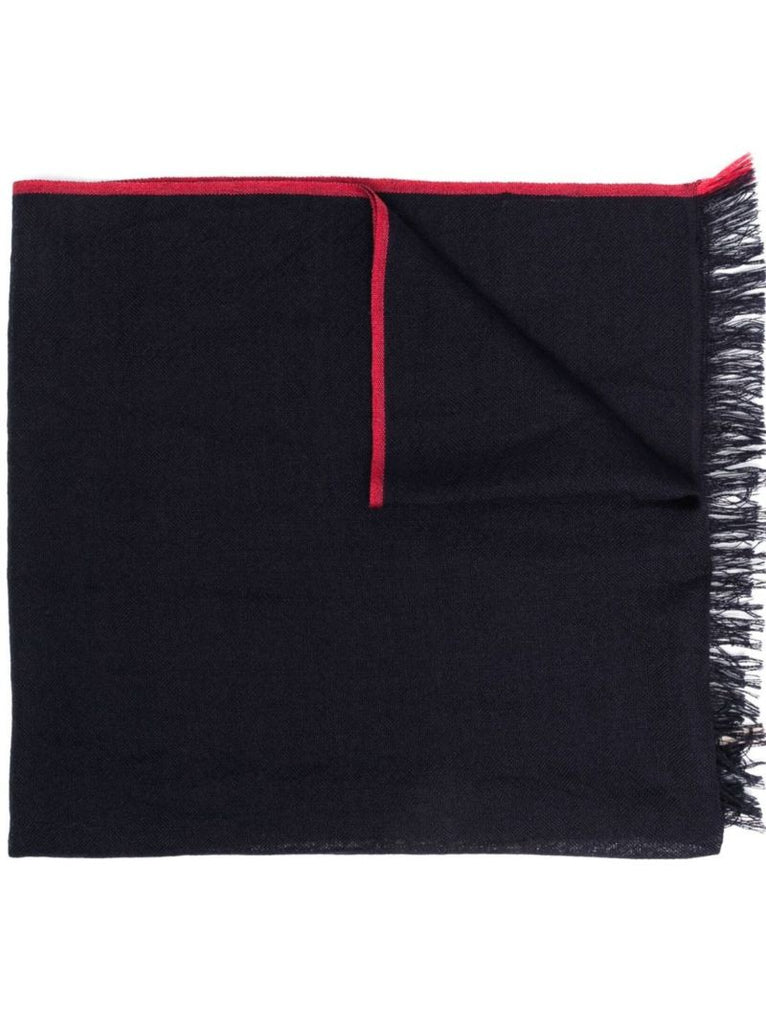 Solid Border Fringed Scarf