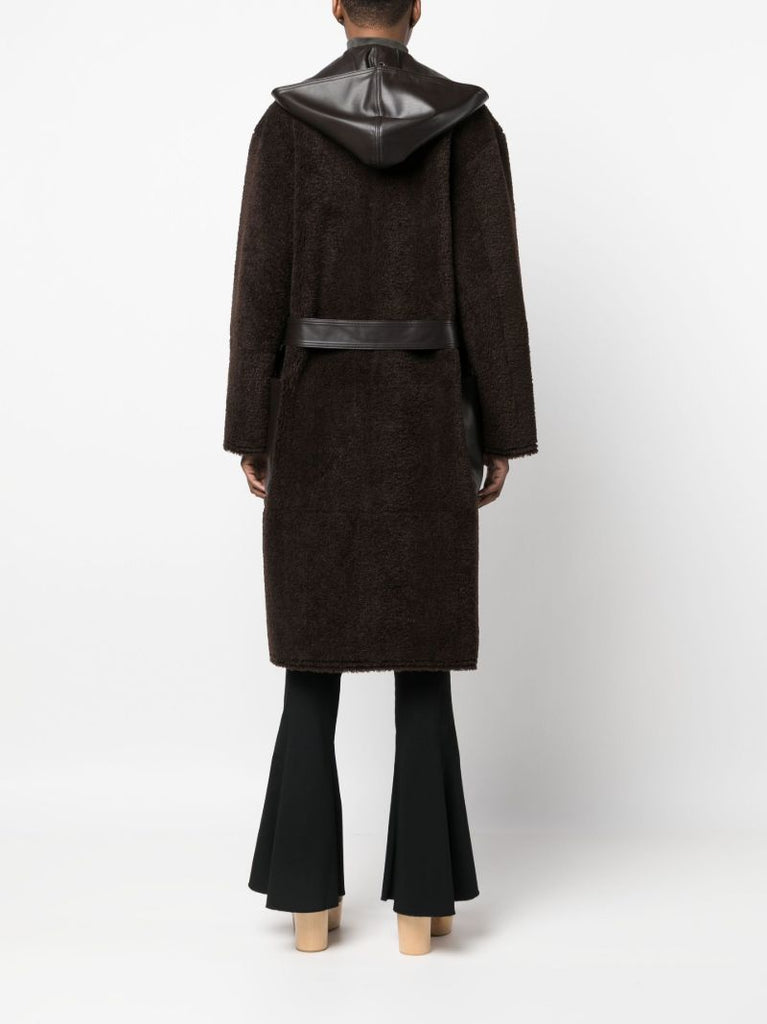 Brown Faux Shearling Reversible Coat