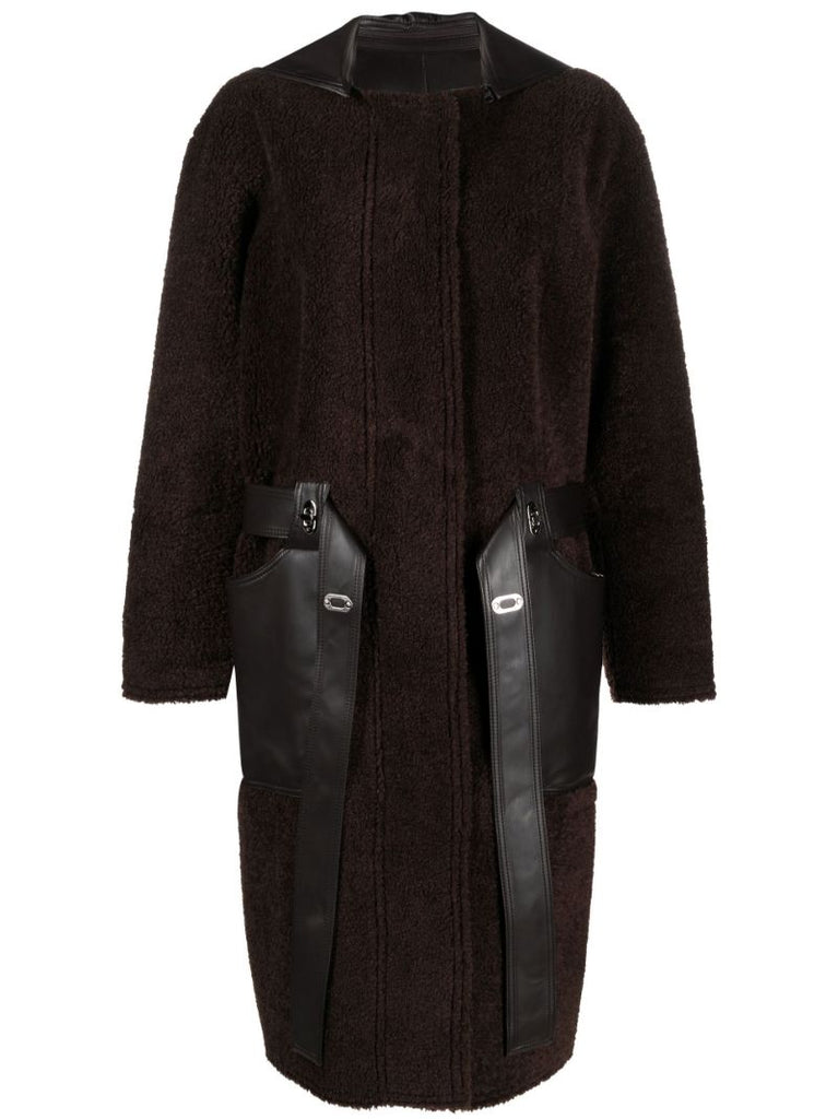 Brown Faux Shearling Reversible Coat